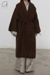 Mutedance 24 Autumn and Winter Belted Wool Coat MD-MD24FW26-BROWN